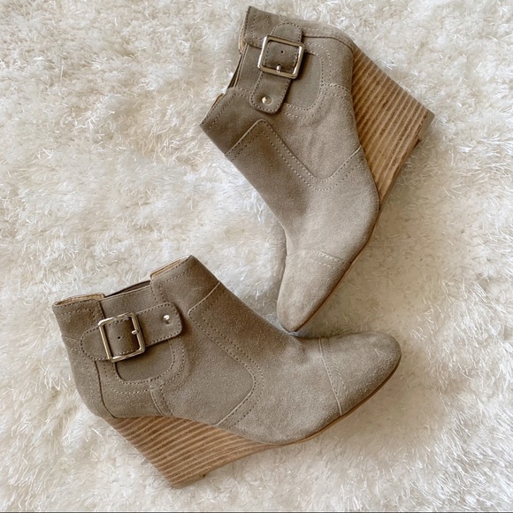 Sole Society Shoes - Sole Society Heather Suede Wedge Booties